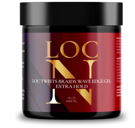 Loc N Gel – Extra Hold Loc Twists Braids Edge Control Gel – 16 OZ