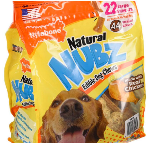Natural Nubz Edible Dog Chews 22ct. (2.6lb Bag)(Pack of 2)