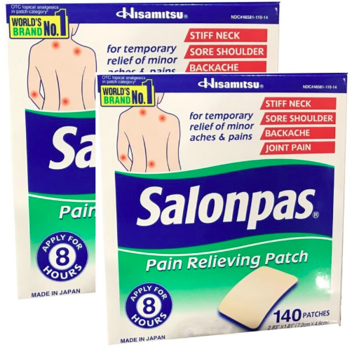 Salonpas Pain Relieving Patch, 140 Patches (2 Pack)