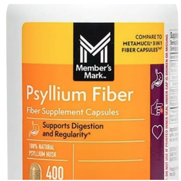 Natural Psyllium Husk Fiber Capsules