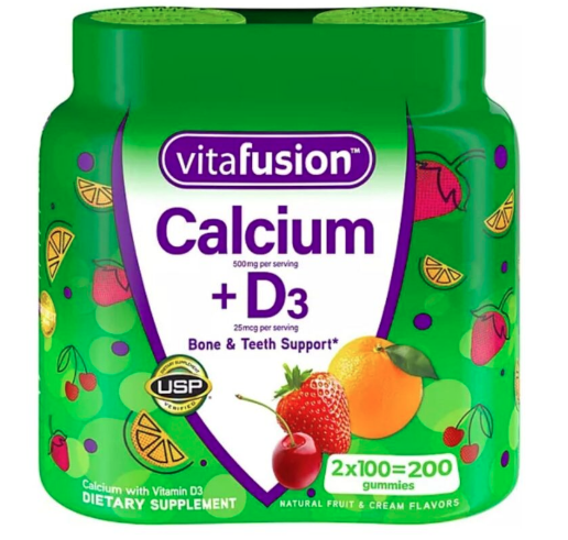 Vitafusion Calcium + D3 Gummies (200 Count)