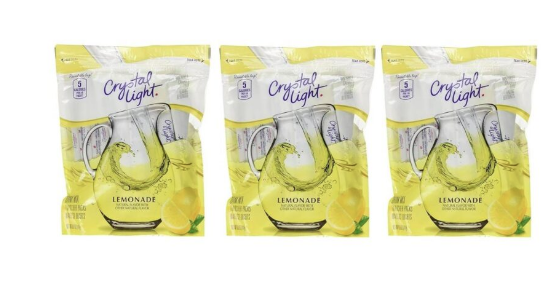 Crystal Light Lemonade Drink Mix – 8.6 oz – 16 ct – 3 pk, Packaging May Vary
