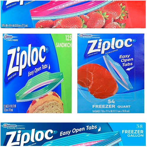 Ziploc Variety Pack – 54 Freezer Quart Bags