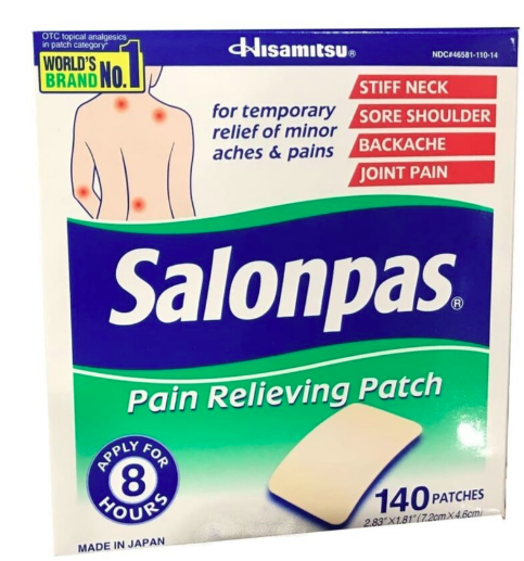 Salonpas Pain Relieving Patch 140-Pack Maximum Strength