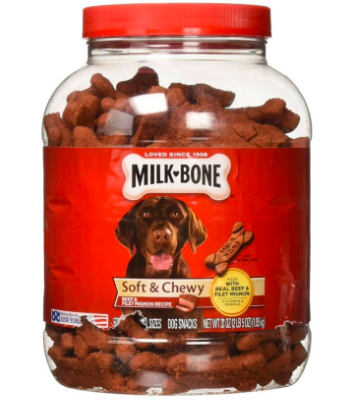 Milk-Bone Soft & Chewy Dog Snacks (Beef & Filet Mignon Recipe) 37oz (2-Pack (37oz))