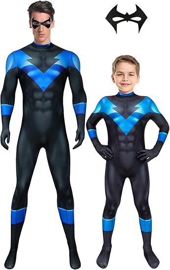 Bailu Halloween Superhero Costume Cosplay Bodysuit Jumpsuit Zentai Onesie Spandex 3D Style For Kids Adult