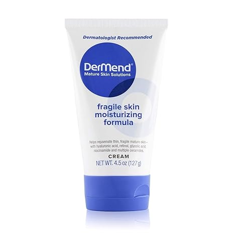 Dermend Specialized Fragile Skin Moisturizing Cream: Formula to Restore & Rejuvenate – Daily Anti Wrinkle Cream for Firming & Strengthening Thin, Aging Skin – 4.5 Oz Tube