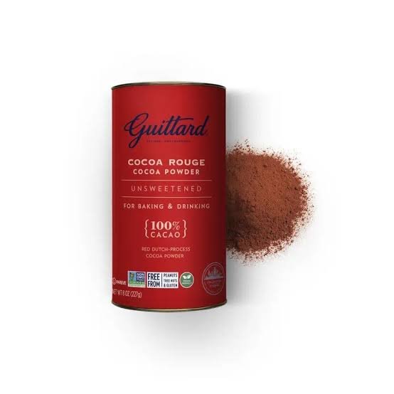 E Guittard Cocoa Powder, Unsweetened Rouge Red Dutch Process Cocoa, 8oz Can