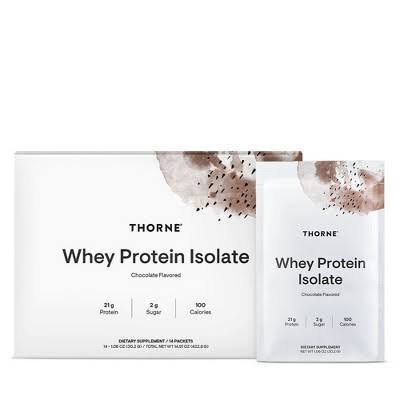 THORNE Whey Protein Isolate – 21 Grams of Easy-to-Digest Whey Protein Powder – NSF Certified for Sport – Chocolate Flavored – 31.9 Ounces – 30 Servings