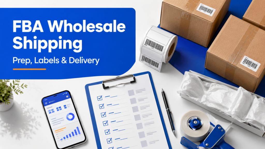 wholesale inventory prep, Amazon FBA prep requirements, FBA shipment plan, wholesale distributor for Amazon, Amazon product labeling
