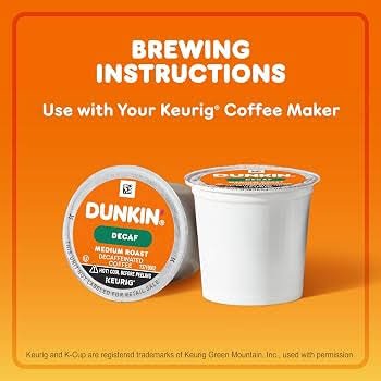 Dunkin’ Donuts Decaf Keurig® Single-Serve K-Cup® Pods, Medium Roast, 44 Count